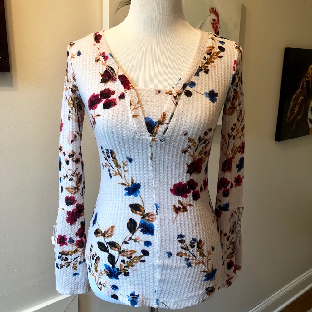 William Rast flared sleeves light thermal